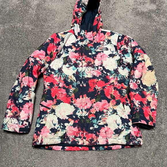 The North Face Coat Girls Youth Large 14-16 Dry Vent Jacket Multicolored Floral - Picture 1 of 12